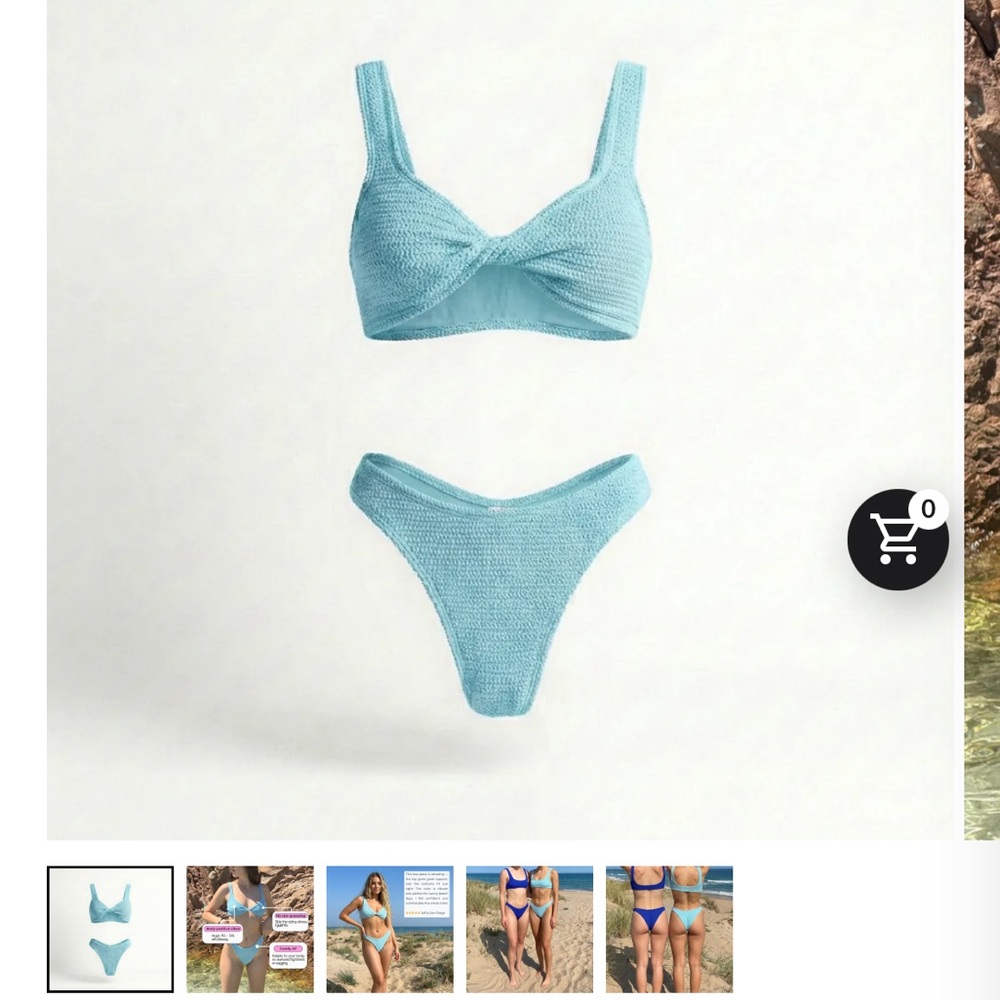 Better Tan Flawless Stretch Crinkle Bikini Set